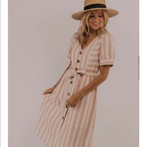 Roolee Charles Striped Dress — Size SM